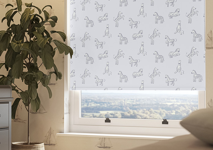 Zebra, Light Grey - Roller Blind - Image 5